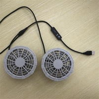 Ventilateurs usb 7.4v/12v avec batterie, pour vêtements d'été