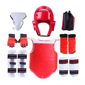 Protecteur de corps de Taekwondo personnalisable, équipement de protection, gants de combat en cuir pour le sport avec logo personnalisé - Product Image 3