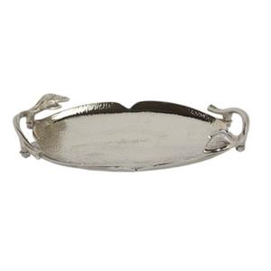 Bandeja hecha a mano, bandeja de servicio con mango dorado de aluminio, elegante y clásico, novedad - Product Image 2