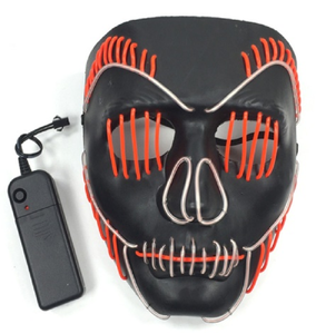 Mascarilla con hendidura pequeña para Halloween, máscara brillante, LED, para fiesta <span class=keywords><strong>de</strong></span> Cosplay - Product Image 1