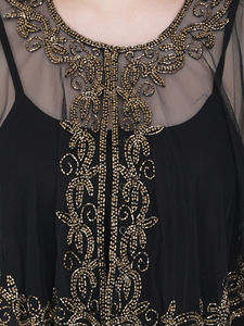 2026 Exclusif Poncho de travail grande taille Broderie de perles rouge et or Fait main Manches longues à mi-longueur Motif uni Imprimé Printemps Automne Hiver - Product Image 4