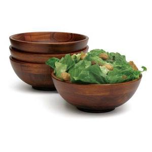 Prêt Stock personnalisé 100% bol à salade en bois écologique Vintage sculpté Design vaisselle réutilisable hôtels mariages coffre-fort - Product Image 4