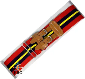 Web Stable Belts CDO Red & Yellow Stable Belt OEM General Staff Male & Female Stable Belt Tactical Belts for Field or Parade