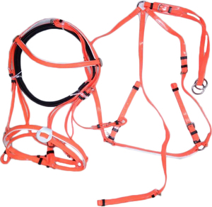 สายบังเหียนพีวีซีสีเขียวแข่งม้าพร้อมแผ่นเกราะหน้าอกขนาด12ดอลลาร์ - Product Image 6