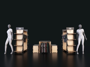 Stand espositivo legno con il tuo Logo 3x2m facile montaggio legno Stand espositivo per fiere di moda e abbigliamento - Product Image 4