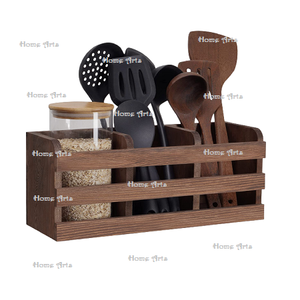 Porte-couverts en bois au design classique avec une qualité supérieure, couleur marron, porte-couverts au prix le plus bas - Product Image 5