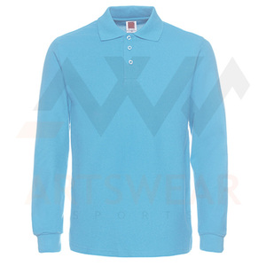 Polo personalizado de manga larga para hombre y mujer, camisa de alta calidad, 100% algodón, logotipo personalizado, venta al por mayor, 2022 - Product Image 5