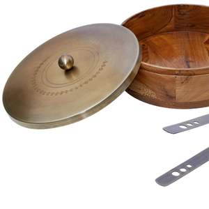 Casserole en bois de la plus grande qualité, taille et forme personnalisées, casserole avec couvercle en laiton et pince en vrac - Product Image 6