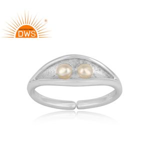 Anillo de Piedra Preciosa Seedpod, Anillo Ajustable de Plata de Ley Maciza India, Fabricante de Joyería, Colección Clásica - Product Image 2