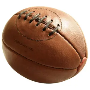 Мяч для регби из натуральной кожи в стиле ретро