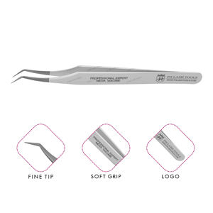 Pincettes professionnelles c-point pour Extension de cils, pinces à épiler, 10mm, 75 degrés, étiquette privée, nouvel arrivage, Volume c-point 10mm - Product Image 1