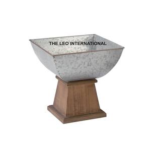 Base chapada en oro Diseño de forma cuadrada Cuenco decorativo redondo Metal de aluminio Hecho a mano Nuevo cuenco de moda - Product Image 6