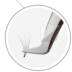 Pinzas de volumen de acero inoxidable japonesas con logotipo personalizado de alta calidad, Punta puntiaguda para extensión de pestañas sostenible - Product Image 5