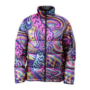 2025 nouveau Style hommes veste bouffante zippée de haute qualité personnalisé partout imprimé sublimé support enduit prix de gros - Product Image 1