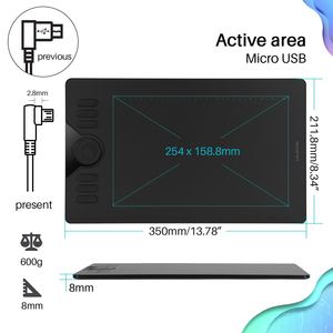 Huion Thiết Kế Chuyên Nghiệp 8192 Cấp Độ Bút Điện Tử Di Động Vẽ Đồ Họa Máy Tính Bảng - Product Image 3