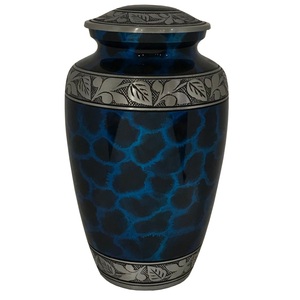 Nickel plated brass material cremation <b>urn</b> <b>large</b> size with engraved finished memorial container jar for adult ashes - Product Image 5