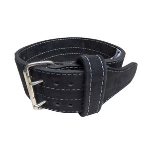 เข็มขัดยกน้ำหนักหนังทั้งหมด4นิ้วการฝึกอบรมเอวเกียร์ก้านเข็มขัดหัวเข็มขัด - Product Image 5