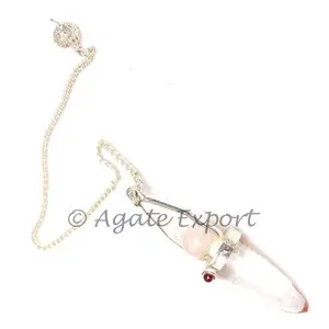 Mix Gemstone pendulum supplier | Crystal Plane Cone Pendulums