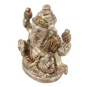 Ganesha de latón dorado hecho a mano, escultura de adoración del templo, estatua, piezas de decoración, artículos de regalo - Product Image 2
