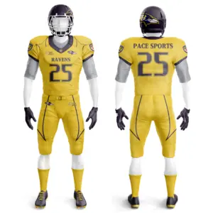2023 Men Wear tackle twill American Football Custom Design Sublimation spandex Mesh Kids American Football Jerseys and pants