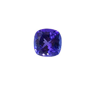 Excellent Quality 1.72 Carat Tanzanite Cushion Faceted Blue Gemstone With 100% Natural Color with Custom Edge Cutting Available - Product Image 1