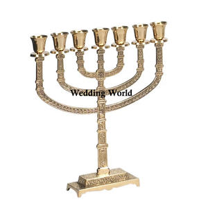 Menorah Design décoratif fait à la main de qualité supérieure, style indien traditionnel, meilleur support de bougie, utilisation de mariage, Menorah de luxe - Product Image 2