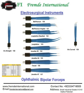 จักษุ Bipolar Forceps ใช้ซ้ำได้,Mcpherson Coaptation Needle Jeweller Tenzel Iris 10.2ซม. ถึง15ซม. ปลาย0.5 1มม. ได้รับการรับรองโดย CE - Product Image 2