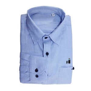 Vente en gros 100% coton Chemises décontractées à manches longues avec poches pour hommes Vêtements de travail respirants à col montant à bas prix - Product Image 5