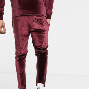 New Custom Pullover Logo Printing Velvet Shiny <b>Plain</b> <b>Tracksuit</b> for Men 2025 Nline Wholesale <b>Tracksuits</b> - Product Image 2