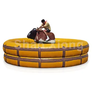 Venta caliente toro mecánico inflable, inflables toro mecánico juegos inflables Toro de Rodeo juego