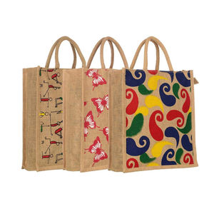 2021 nueva llegada diseñador hecho a mano Bolsa De yute moda multiusos bolsa con cremallera para compras mercado Indio al por mayor - Product Image 3