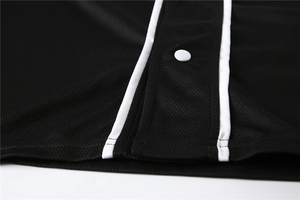 Button jersey baseball t-shirt <b>Open</b> front sports t-shirt Baseball team jersey shirt Sports button down tee - Product Image 6