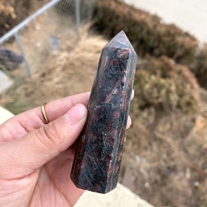Natürlicher hochwertiger Kristall Arfvedsonite Stone Tower Heils tab <span class=keywords><strong>Firew</strong></span> Gem Point für die Inneneinrichtung - Product Image 5