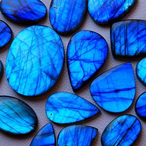 Haute qualité naturel bleu Labradorite pierres précieuses en vrac forme mixte poire ovale Cabochon avec Fine bleu Flashy pour la fabrication de bijoux à bricoler soi-même - Product Image 1