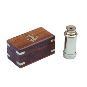 Petit télescope nautique en laiton avec article de cadeau de boîte en bois-Meilleur spyglass pour les amateurs de navigation et d'astronomie! - Product Image 6