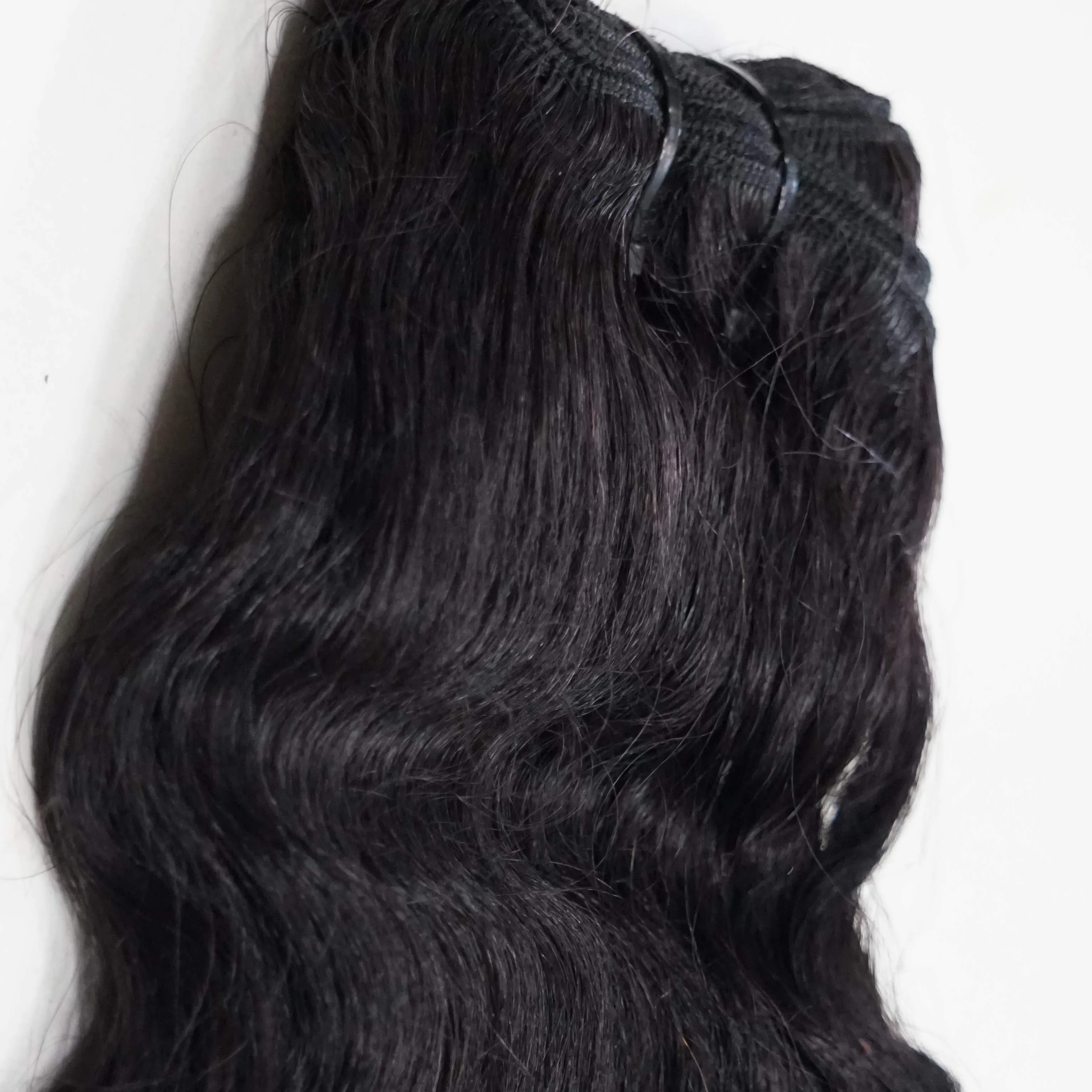 Peruca de cabelo humano 100% natural, ondulado indiano profundo com fechos de renda transparentes e frontais cheio, ondulado frontal