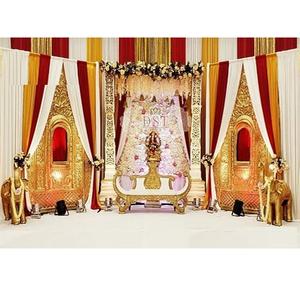 Escenario de boda indio de estilo indio, configuración de escenario de boda, decoración de escenario tradicional - Product Image 1