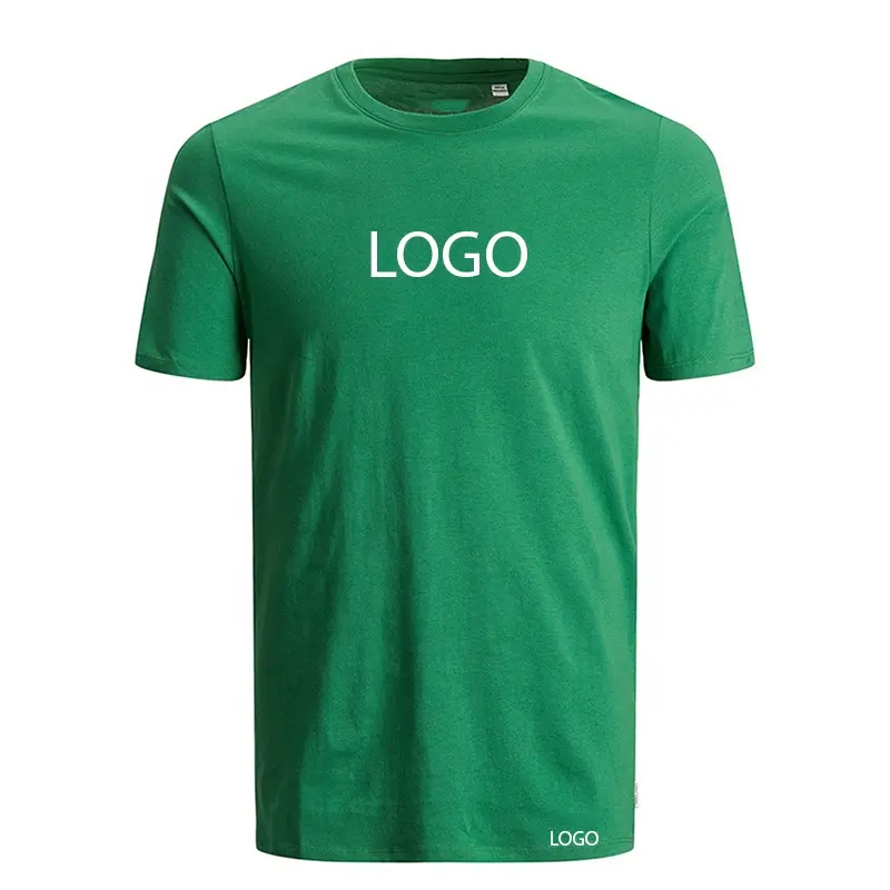 Summer designer Slim fit large size blank tee shirts cotton round collar men and women short sleeves Kelly Green T shirt