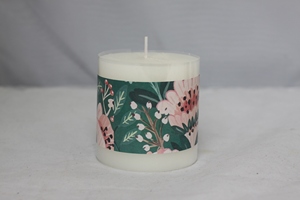 Bougie pilier parfumée en paraffine blanche Caro en gros pour la décoration de fête de Noël - Product Image 3