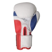 Gants de boxe professionnels en gros, pas chers, avec logo personnalisé, style sportif professionnel, en cuir blanc, protecteurs, durables, S.A Sports
