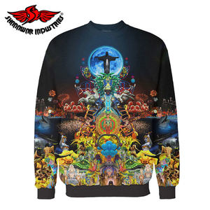 Shanawar Hommes 100% Polyester Hiver Sweats O-Neck Col Doublé All-Over Imprimé Hoodies 3D Sublimation Conception Promotionnelle - Product Image 2