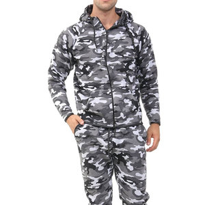Ensemble de survêtement unisexe d'hiver écoresponsable grande taille camouflage avec sweat à capuche et pantalon zippé pour la maternité – Vente en gros - Product Image 2