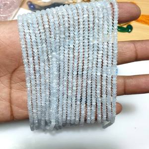 ลูกปัดพลอยสีม่วงขนาด3มม. สีฟ้า10เส้น13นิ้ว - Product Image 2