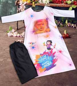 Kurti para el Festival de Holi, Superventas, el Mejor Diseño, Ropa Femenina de Rayón y Algodón, Ropa India Estampada, Kurta/Kurti de India y Pakistán - Product Image 3