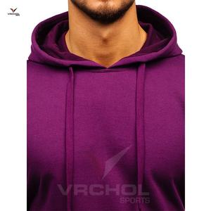 Venta al por mayor personalizado hombres pulóver sudaderas con capucha básico liso teñido polar algodón tejido bordado Technics Anti-Shrink básico - Product Image 4