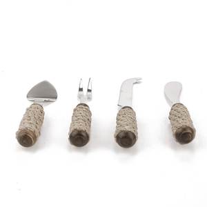 ชุดมีดหั่นชีส4ชิ้นพร้อมไม้4ชิ้นชุดอุปกรณ์ครัวไม้ชีส - Product Image 5