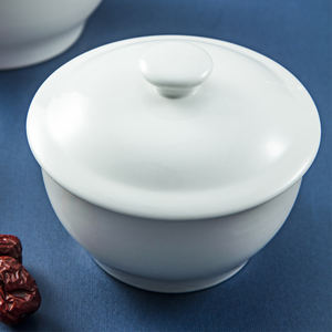 Bol en céramique de Style OEM de haute qualité, pour salade, couvercle, bol de cuisson de cuisine, micro-ondes, Mini tasse à soupe de printemps - Product Image 2