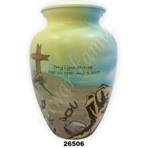 Religious Cross Urns Brass Cremation Urn for <b>Pet</b> Premium <b>Keepsake</b> Cremation Urn Best Quality Cremation Box for <b>Ashes</b> - Product Image 1