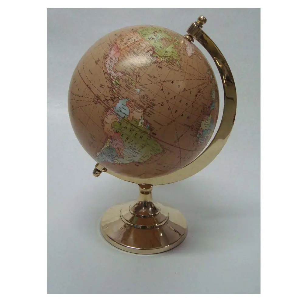 Brass Polish Metal Decorative Globe on Hot Sale