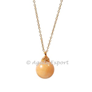 Colgantes de bola de Aventurina amarilla, piedra preciosa, el mejor distribuidor - Product Image 3